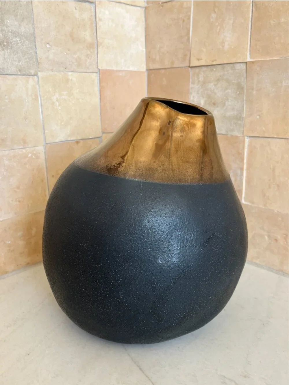 Metallic glaze Waci Sabi Vase